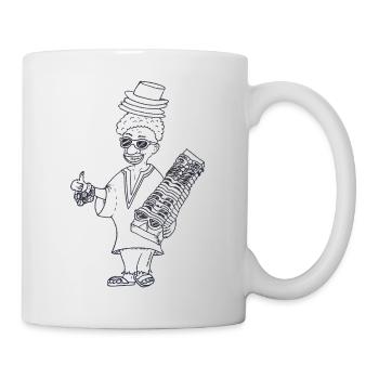 Hallo Helmut Mallorca (Schwarz-Weiß) - Tasse - Weiß - Rechts