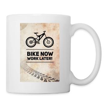 bike now bike MTB neon saying bike road bike bmx - Mug - white - Right