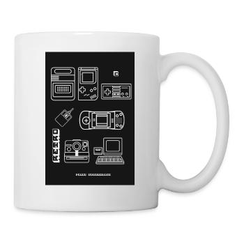 poster retro games konsole nerd 8bit pc spiele LOL - Tasse - Weiß - Rechts
