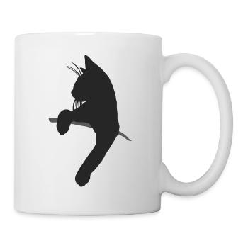 Chat drôle dans le sac - Mug blanc - blanc - Droite
