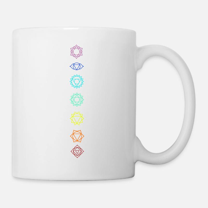 Sieben Chakren - Tasse - Weiß
