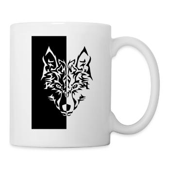Tribal Wolf Wild Tattoo Statement Whimsy - Mug - white - Right