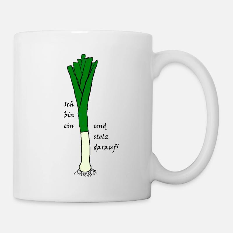 Lauch - Tasse - Weiß