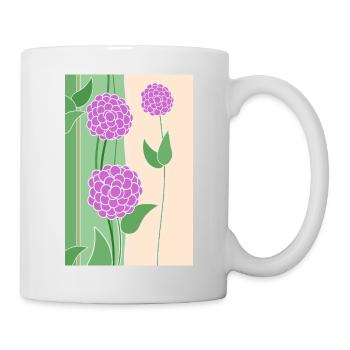 Fleurs - Mug blanc - blanc - Droite