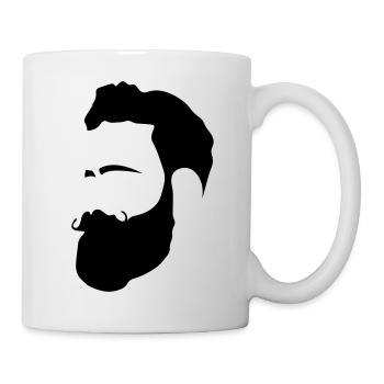 Mann mit Bart - Tasse - Weiß - Rechts