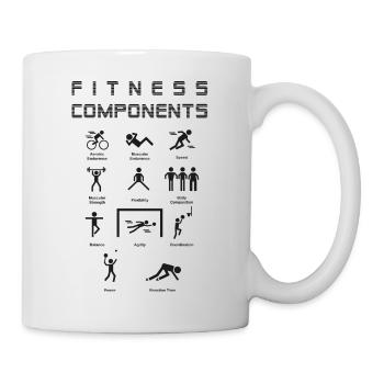 Sportunterricht Fitness-Komponenten - Tasse - Weiß - Rechts