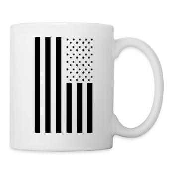 Geschwärzt amerikanische Flagge Inspired - Tasse - Weiß - Rechts