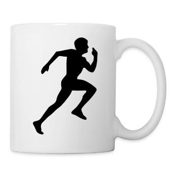 Runner Silhouette - Tasse - Weiß - Rechts