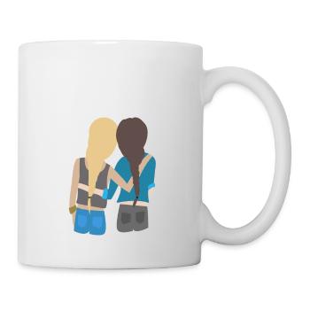 Blonde girl needed a brunette girlfriend BFF - Mug - white - Right