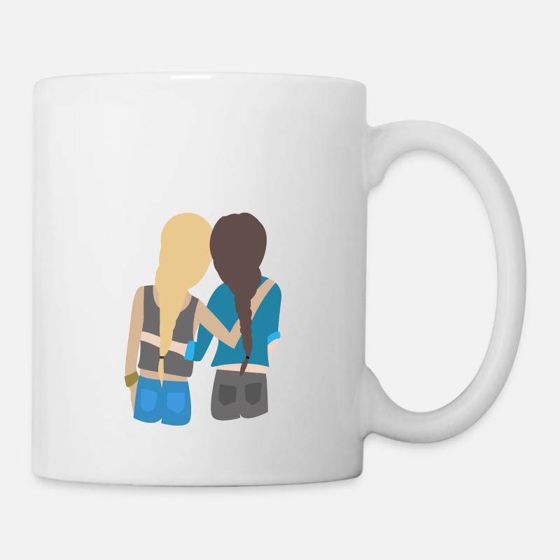 Blonde Mädchen brauchte eine Brünette Freundin BFF - Tasse - Weiß