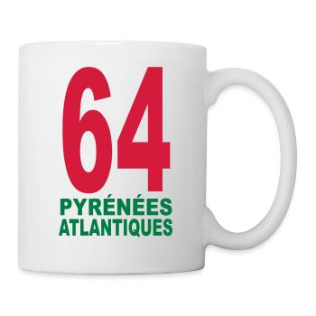 Pyrénées-Atlantiques 64 - Mug blanc - blanc - Droite
