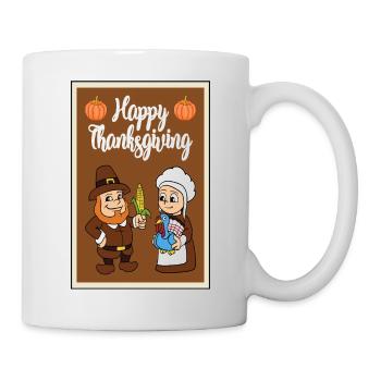 Thanksgiving turkey turkey thanksgiving - Mug - white - Right