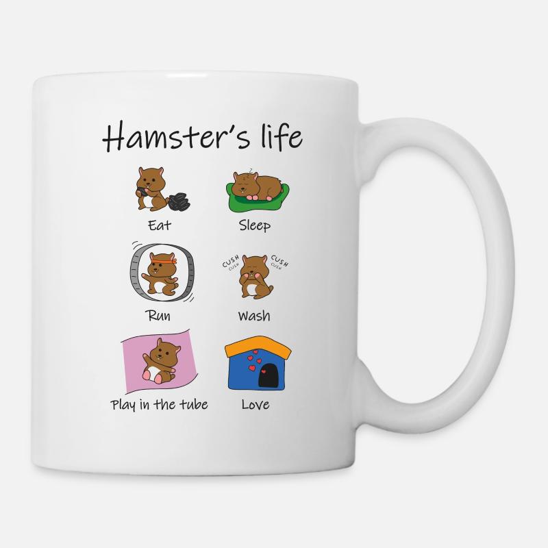 das Leben des Hamsters - Tasse - Weiß