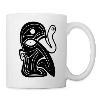 Maske Totem Wahrsager Zauberer Schlangen Auge - Tasse - Weiß - Rechts