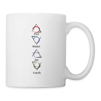 Éléments - feu eau terre air - Mug blanc - blanc - Droite
