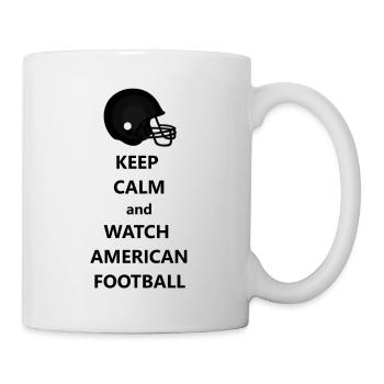 Keep Calm and watch American Football - Tasse - Weiß - Rechts