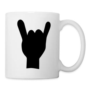 Rock and roll hand de - Tasse - Weiß - Rechts