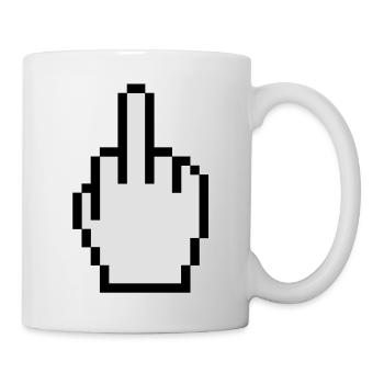Doigt d'honneur - Mug blanc - blanc - Droite