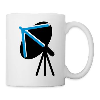 Satellitenschüssel mit Blick in den Himmel - Tasse - Weiß - Rechts