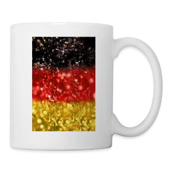 05 Allemagne Drapeau Drapeau Paillettes Poster Shirt - Mug blanc - blanc - Droite