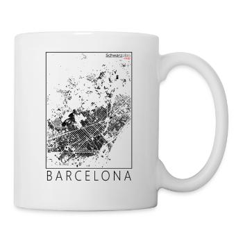 Black plan Barcelona Figureground Diagram - Mug - white - Right