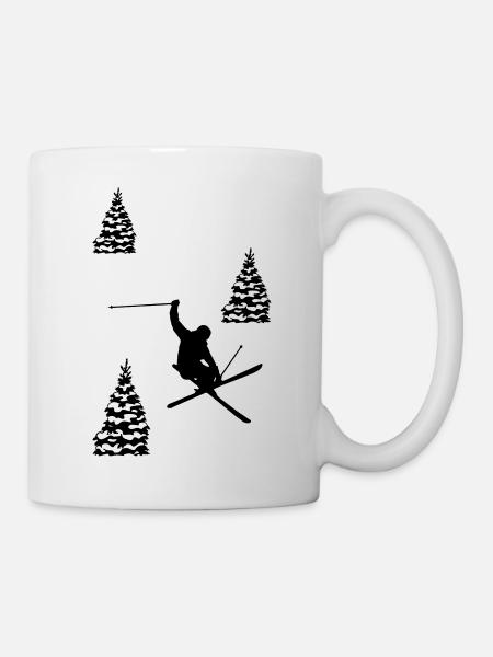 ski - Tasse - Weiß