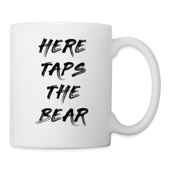 Hier steppt der Bär - Here taps the bear - Tasse - Weiß - Rechts