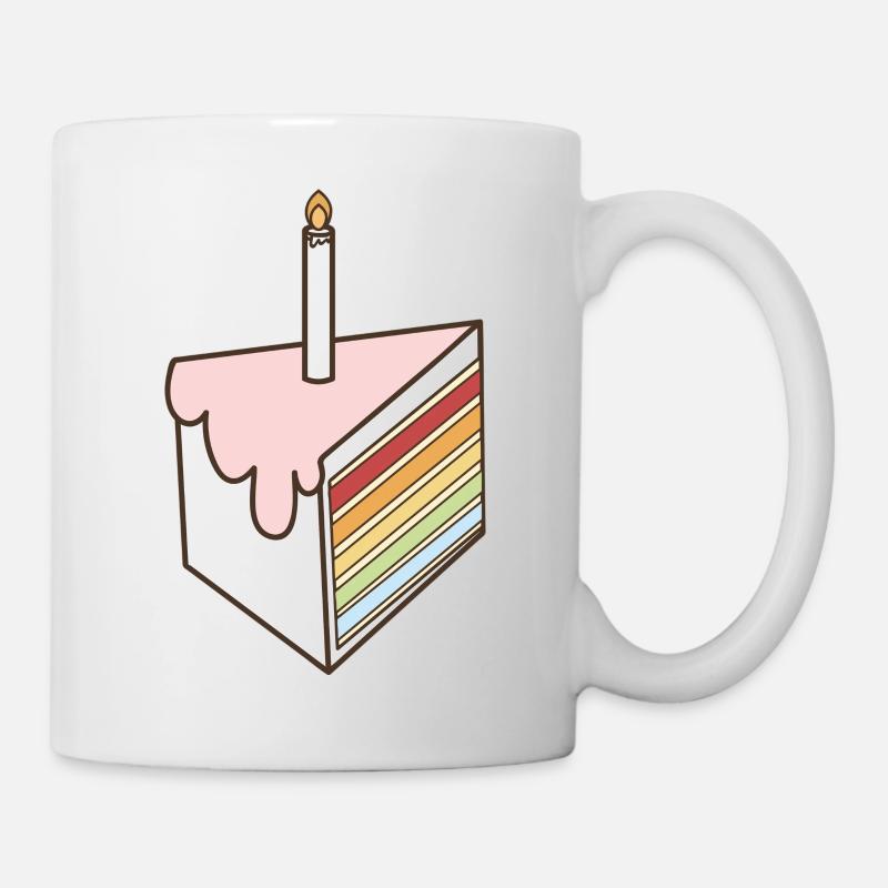 gâteau d'anniversaire - Mug blanc - blanc