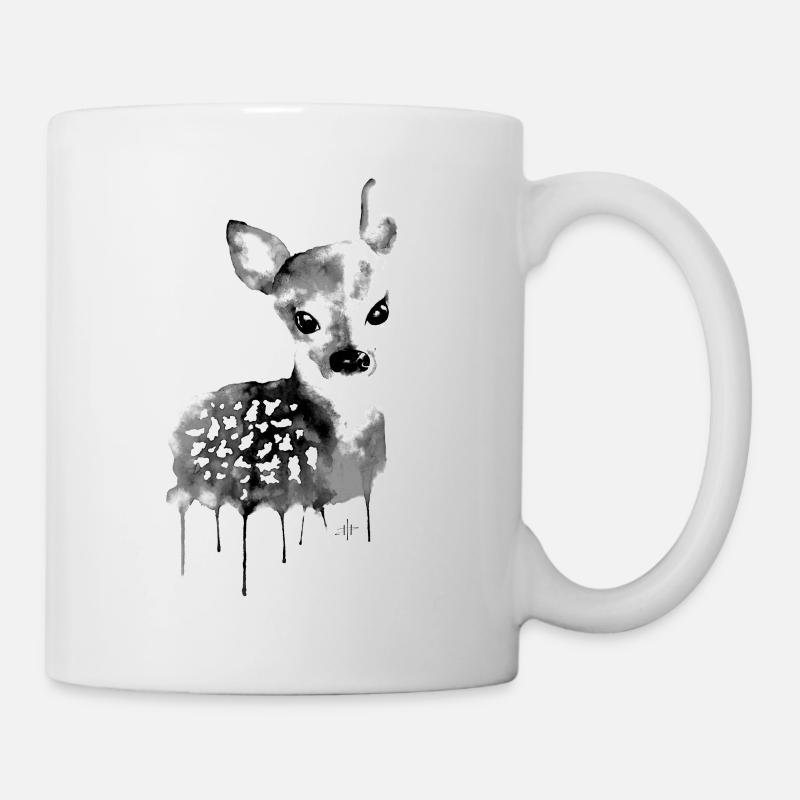 Deer Black & White - Mug - white