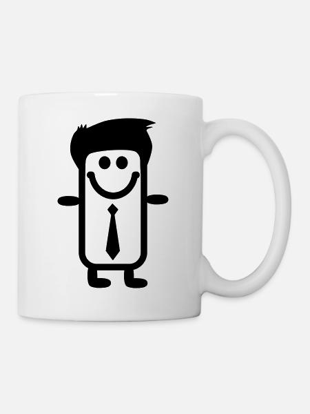 Männchen - Tasse - Weiß