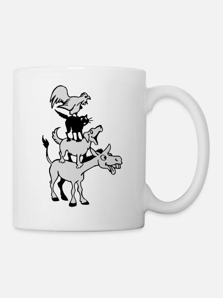 Bremen Town Musicians - Mug - white