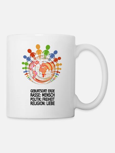 Gegen Rassismus - Tasse - Weiß