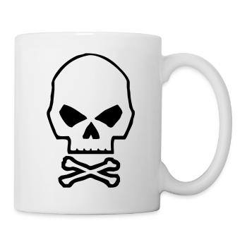 Skull and bones - Mug - white - Right