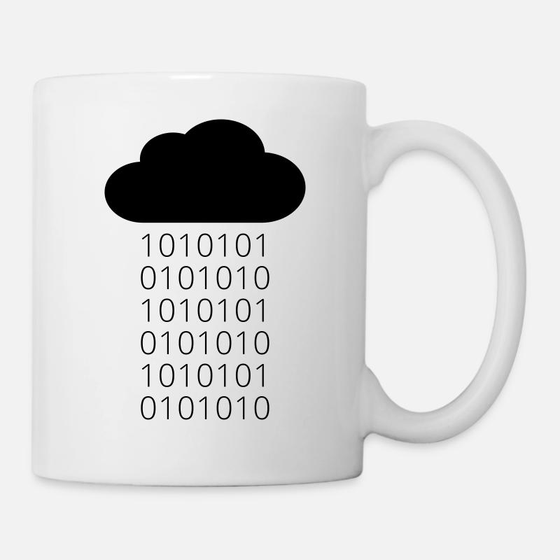 Cloud binaire de données pluviales - Mug blanc - blanc