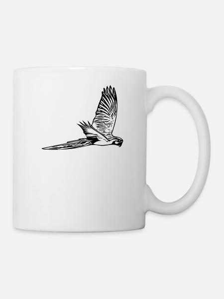 perroquet - Mug blanc - blanc