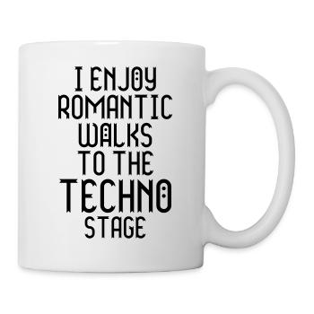 Techno Stage Electro Festival Party Gift Idea - Mug - white - Right