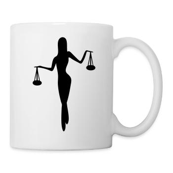 Sternzeichen Waage - Tasse - Weiß - Rechts