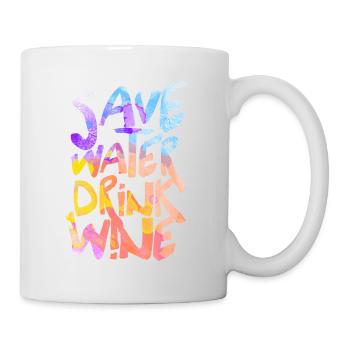 Eau de secours, boire du vin - Mug blanc - blanc - Droite