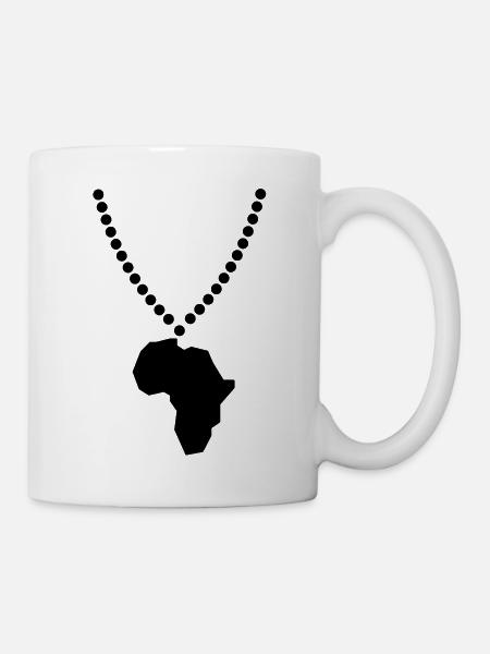 africa collier - Mug blanc - blanc