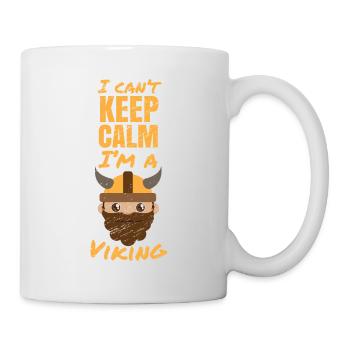 Je ne peux pas rester calme. Je suis un Viking - Mug blanc - blanc - Droite