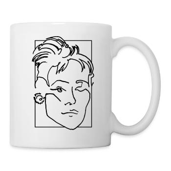Audrey appelle :) - Mug blanc - blanc - Droite
