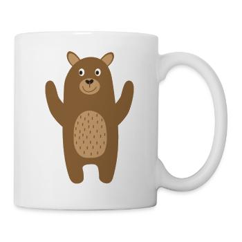 Ours en peluche joie heureux - Mug blanc - blanc - Droite