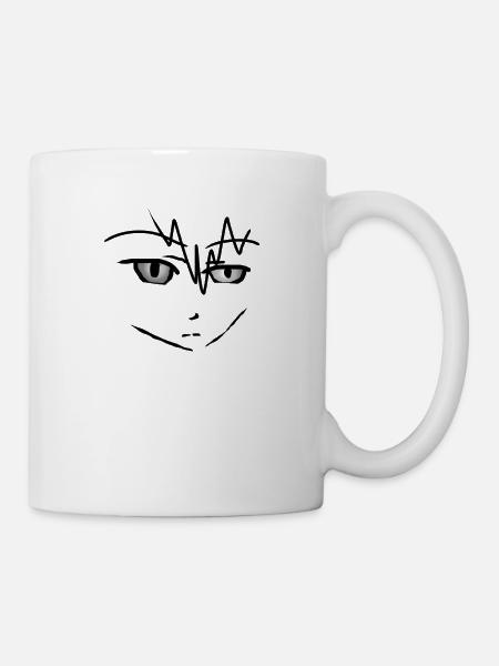 Visage de manga - Mug blanc - blanc