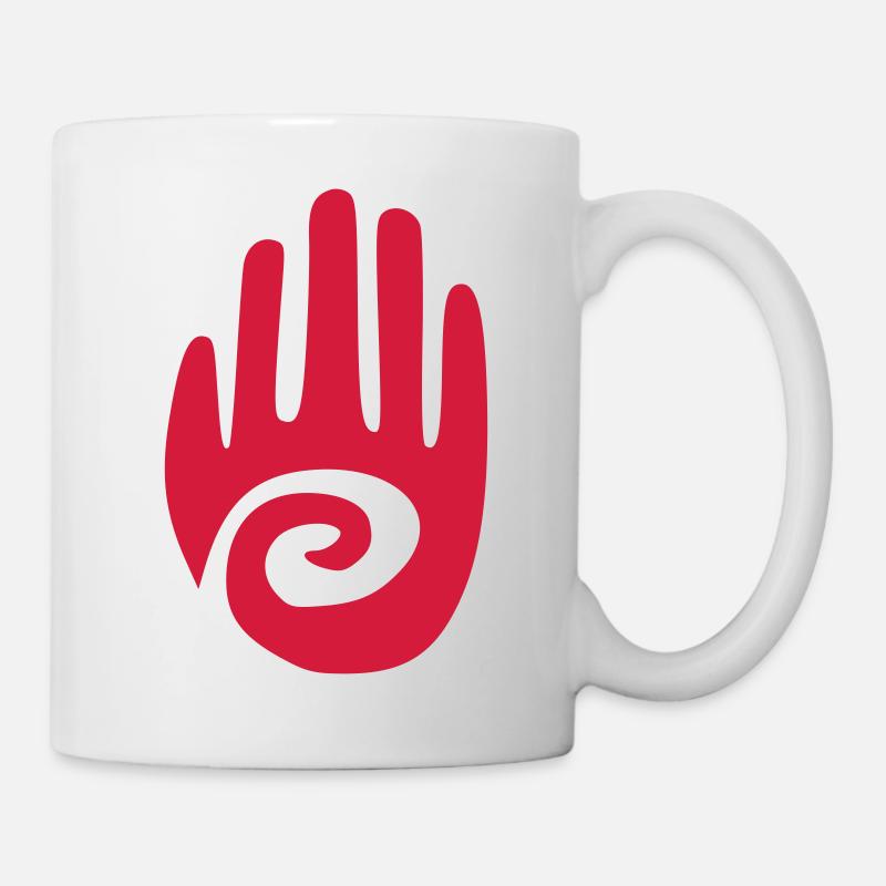 petroglyphe hand vektor - Tasse - Weiß