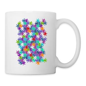 Escher Reptiles mosaïque colorée - Mug blanc - blanc - Droite