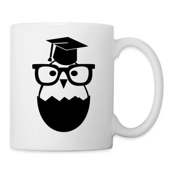 Graduate student chick graduate hat gift promotion - Mug - white - Right