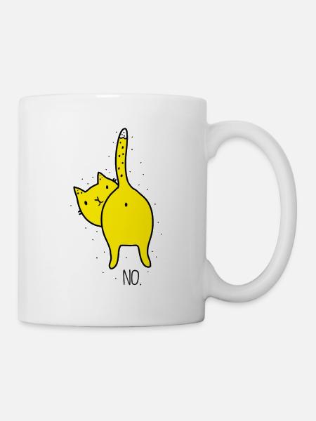 No-Katze. - Tasse - Weiß