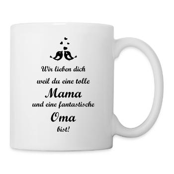 wir lieben dich oma - Tasse - Weiß - Rechts