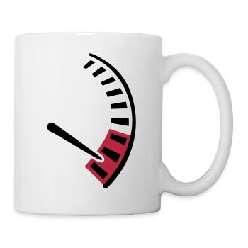 Tacho Geschwindigkeit - Tasse - Weiß - Rechts