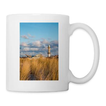 Lighthouse Rostock Warnemünde Dunes Poster - Mug - white - Right